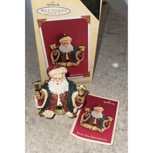 Hallmark Keepsake 2004 Jolly Old Kris Kringle Jingle Handbells Santa Ornament